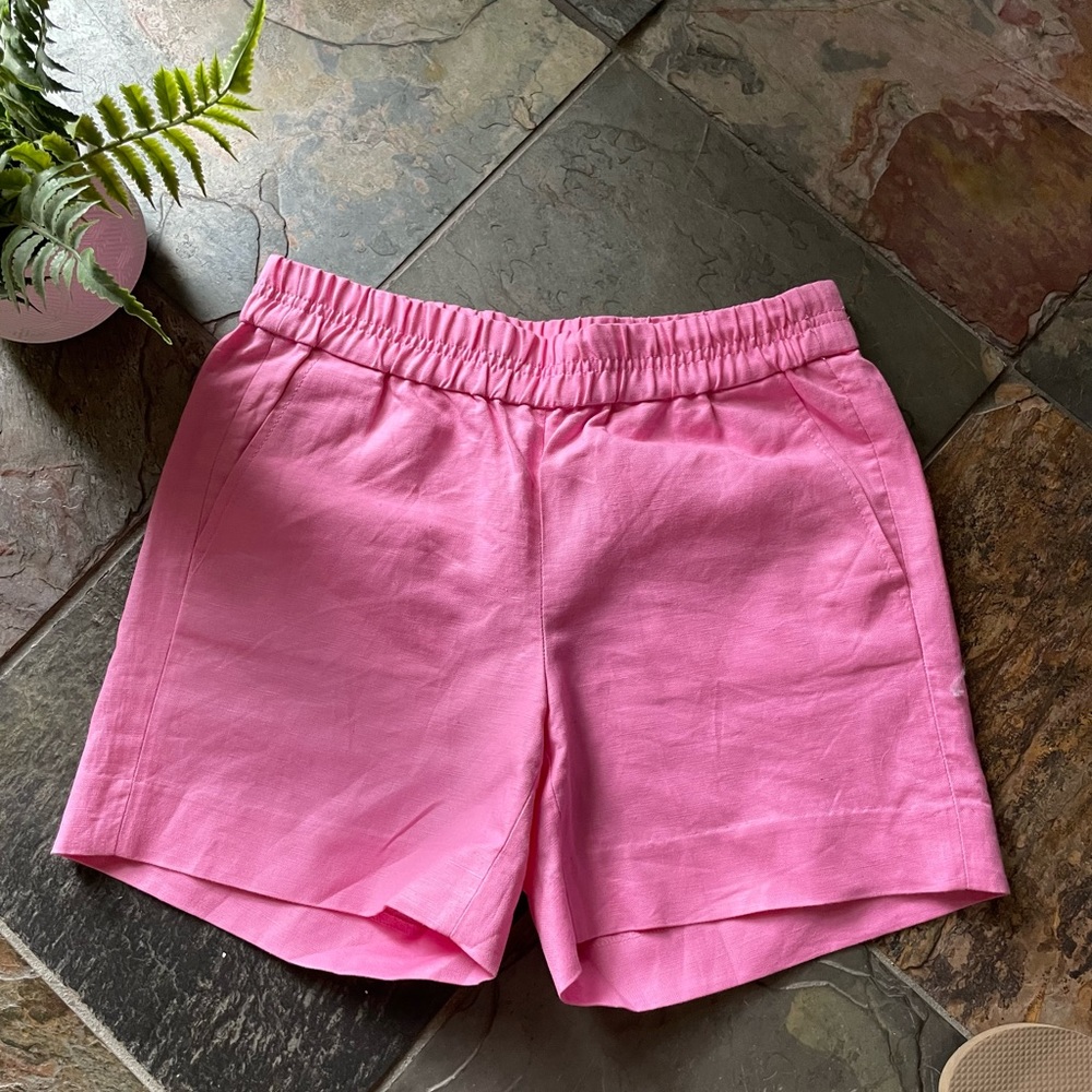 JCrew Factory NWT Linen Pull-on Shorts, Size 00